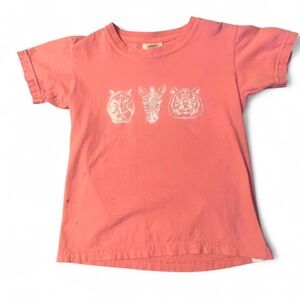 Comfort Colors Coral Kids Tee with Animal Faces